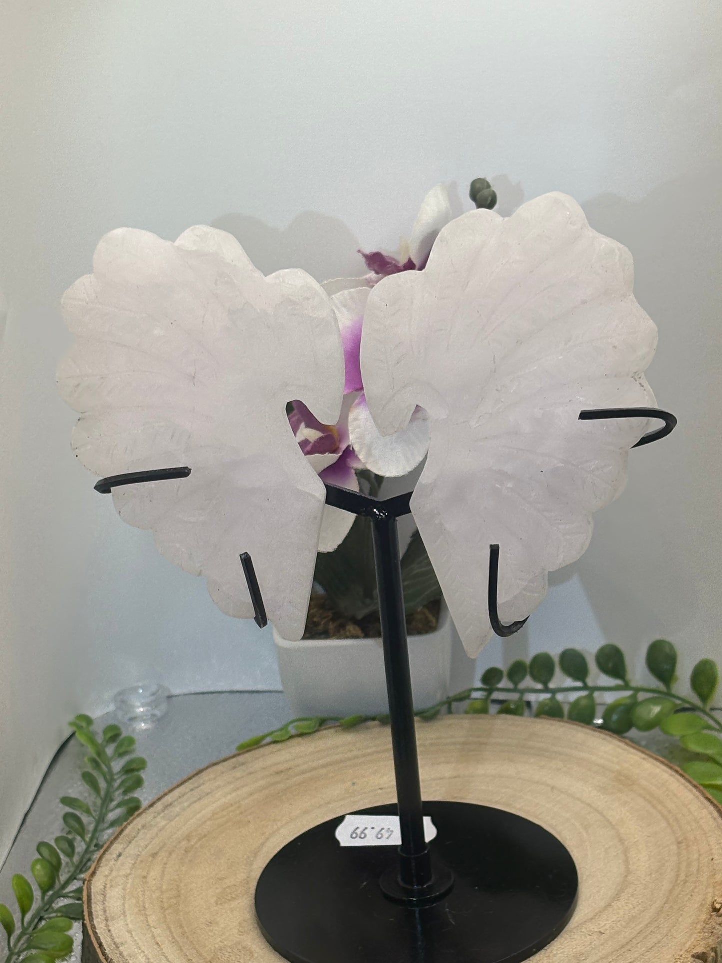 Engelsflügel aus Rosenquarz & Amethyst
