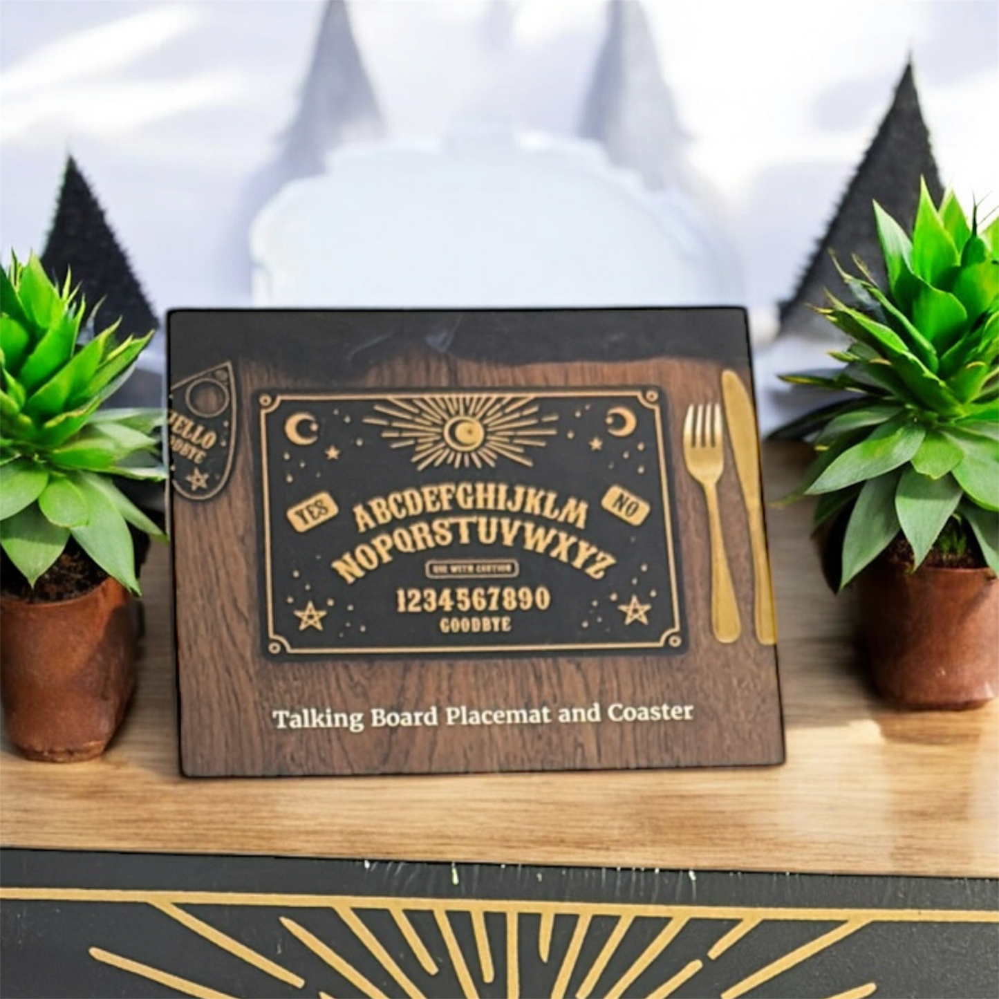 Mystischer Ouija-Frühstücksteller & Untersetzer