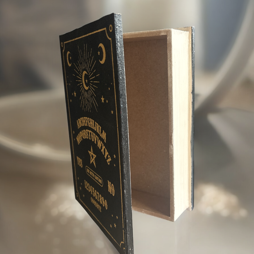 Geheimes Holzbuch „Ouija-Design“ – Verborgene Geheimnisse