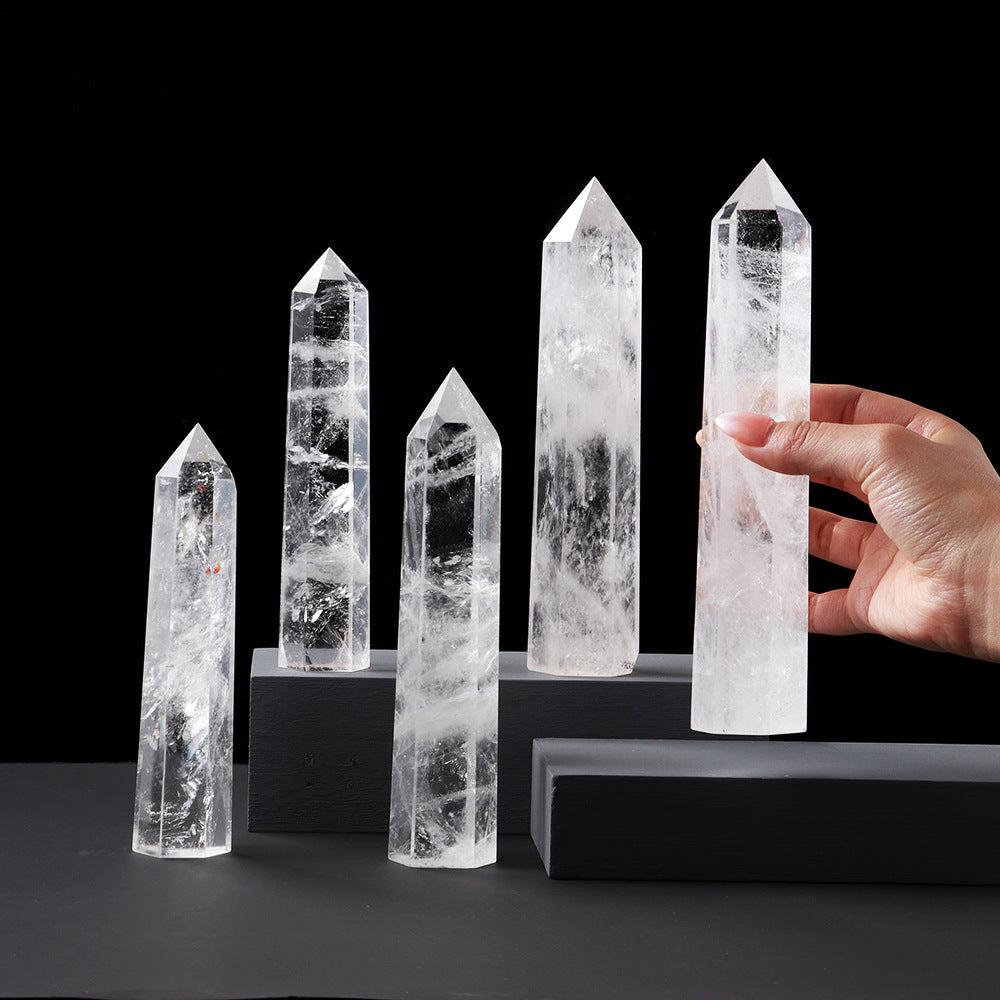 Sechseckiges prisma Bergkristall